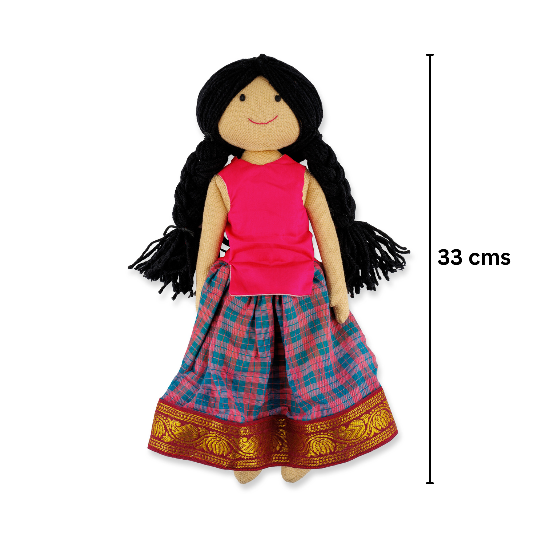 Tara Handmade Cloth Doll - Pink - Image 5